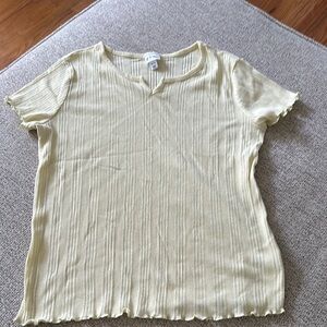 Art Class Yellow Ribbed Short Sleeve T-Shirt